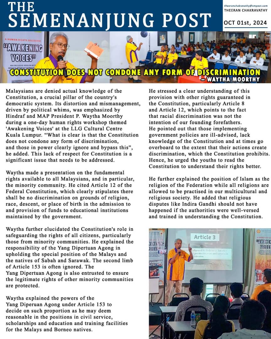 The Semenanjung Post - Public Education On Federal Constitution Needs More Attention
